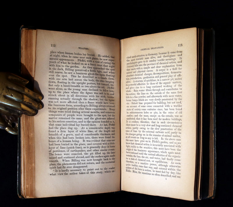 1852 Scarce Victorian Book - The Night Side of Nature: or Ghosts & Ghost Seers. Poltergeist.