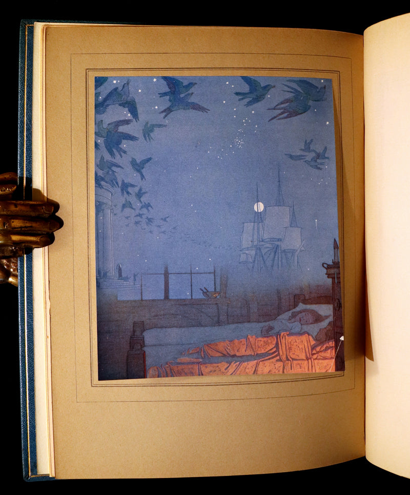 1911 First Illustrated Edition bound by ASPREY - The Blue Bird. A FAIRY Play in Six Acts illustrated by Frederic Cayley Robinson.