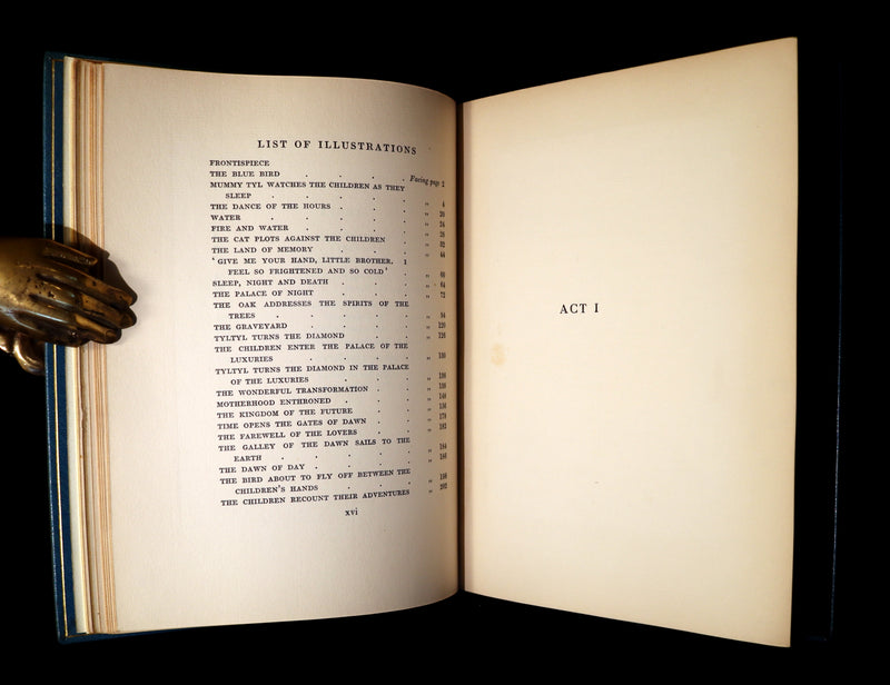 1911 First Illustrated Edition bound by ASPREY - The Blue Bird. A FAIRY Play in Six Acts illustrated by Frederic Cayley Robinson.