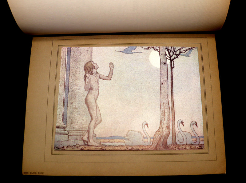 1911 First Illustrated Edition bound by ASPREY - The Blue Bird. A FAIRY Play in Six Acts illustrated by Frederic Cayley Robinson.