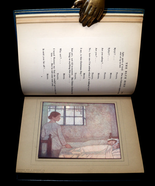 1911 First Illustrated Edition bound by ASPREY - The Blue Bird. A FAIRY Play in Six Acts illustrated by Frederic Cayley Robinson.