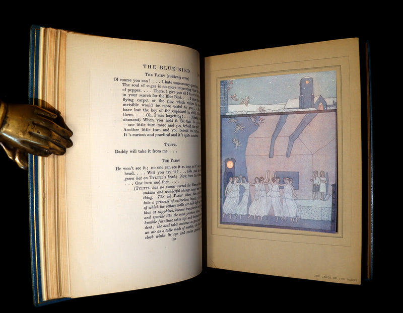 1911 First Illustrated Edition bound by ASPREY - The Blue Bird. A FAIRY Play in Six Acts illustrated by Frederic Cayley Robinson.