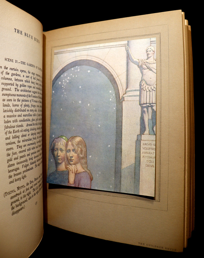 1911 First Illustrated Edition bound by ASPREY - The Blue Bird. A FAIRY Play in Six Acts illustrated by Frederic Cayley Robinson.