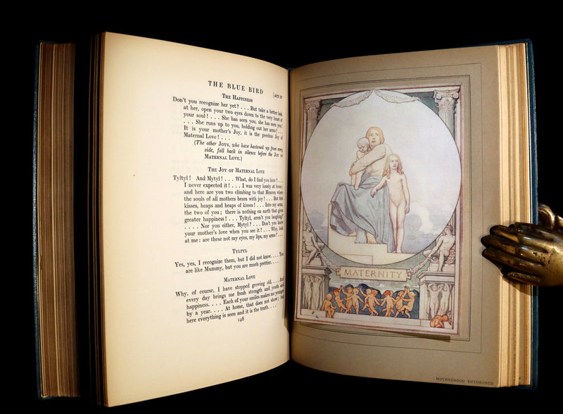 1911 First Illustrated Edition bound by ASPREY - The Blue Bird. A FAIRY Play in Six Acts illustrated by Frederic Cayley Robinson.