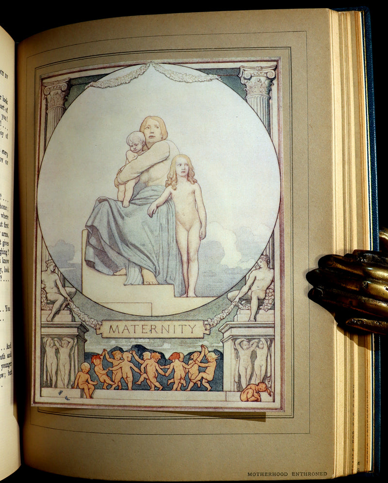 1911 First Illustrated Edition bound by ASPREY - The Blue Bird. A FAIRY Play in Six Acts illustrated by Frederic Cayley Robinson.