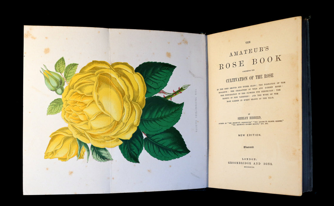 1878 Rare Victorian Gardening Book - The Amateur's Rose Book by the famous botanist James Shirley Hibberd.