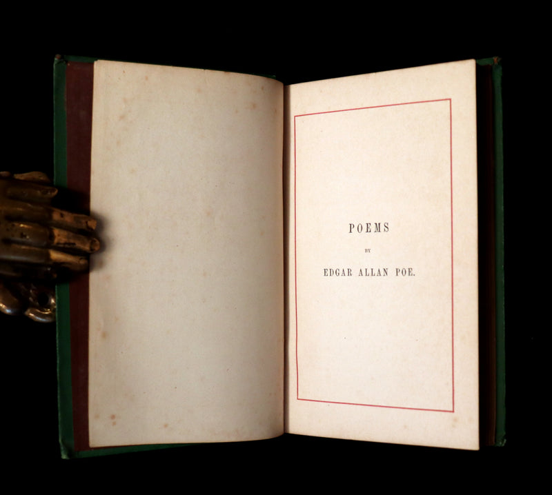 1860 Rare Victorian Book - The Poetical Works of Edgar Allan Poe. Edinburgh Edition.