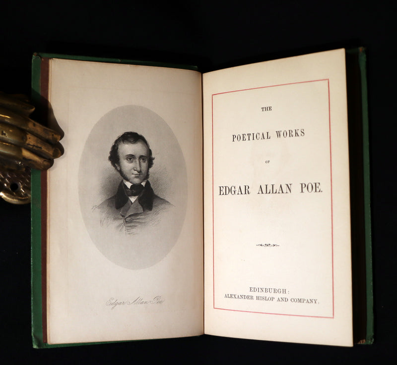 1860 Rare Victorian Book - The Poetical Works of Edgar Allan Poe. Edinburgh Edition.