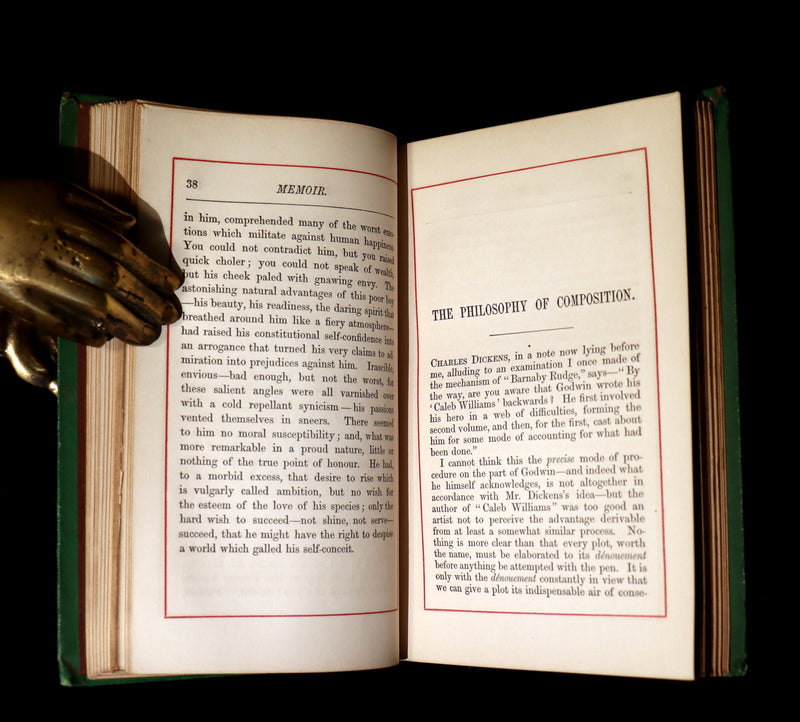 1860 Rare Victorian Book - The Poetical Works of Edgar Allan Poe. Edinburgh Edition.