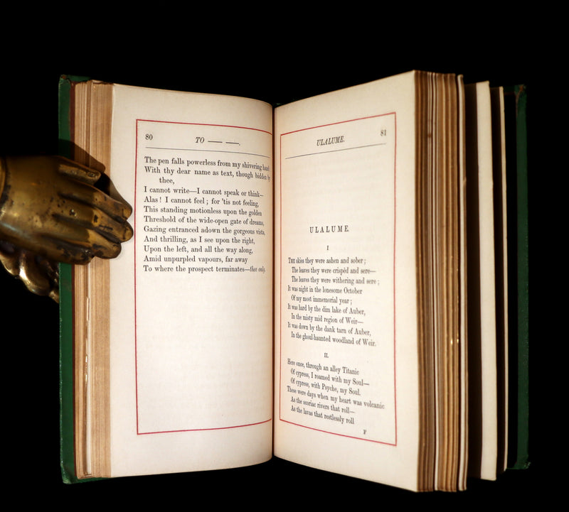 1860 Rare Victorian Book - The Poetical Works of Edgar Allan Poe. Edinburgh Edition.