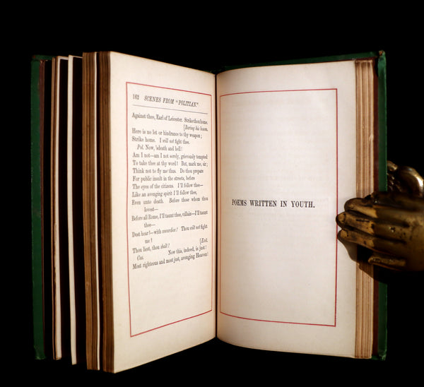 1860 Rare Victorian Book - The Poetical Works of Edgar Allan Poe. Edinburgh Edition.