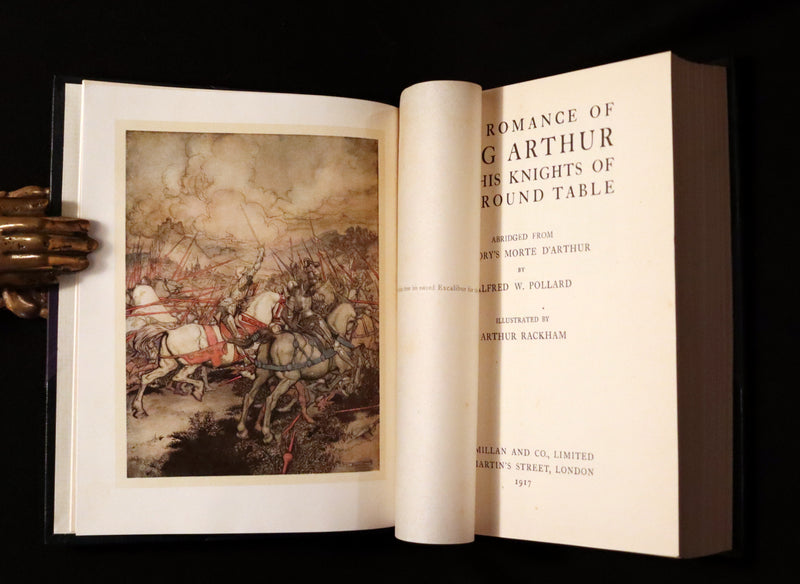 1917 Rare First Edition - The ROMANCE of KING ARTHUR and His KNIGHTS of the Round Table illustrated by RACKHAM.