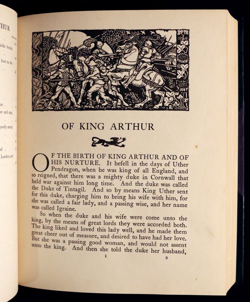 1917 Rare First Edition - The ROMANCE of KING ARTHUR and His KNIGHTS of the Round Table illustrated by RACKHAM.