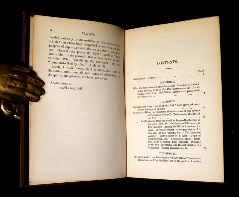 1889 Rare First Edition  - Demonology and Witchcraft, Spiritualism by Robert Brown.