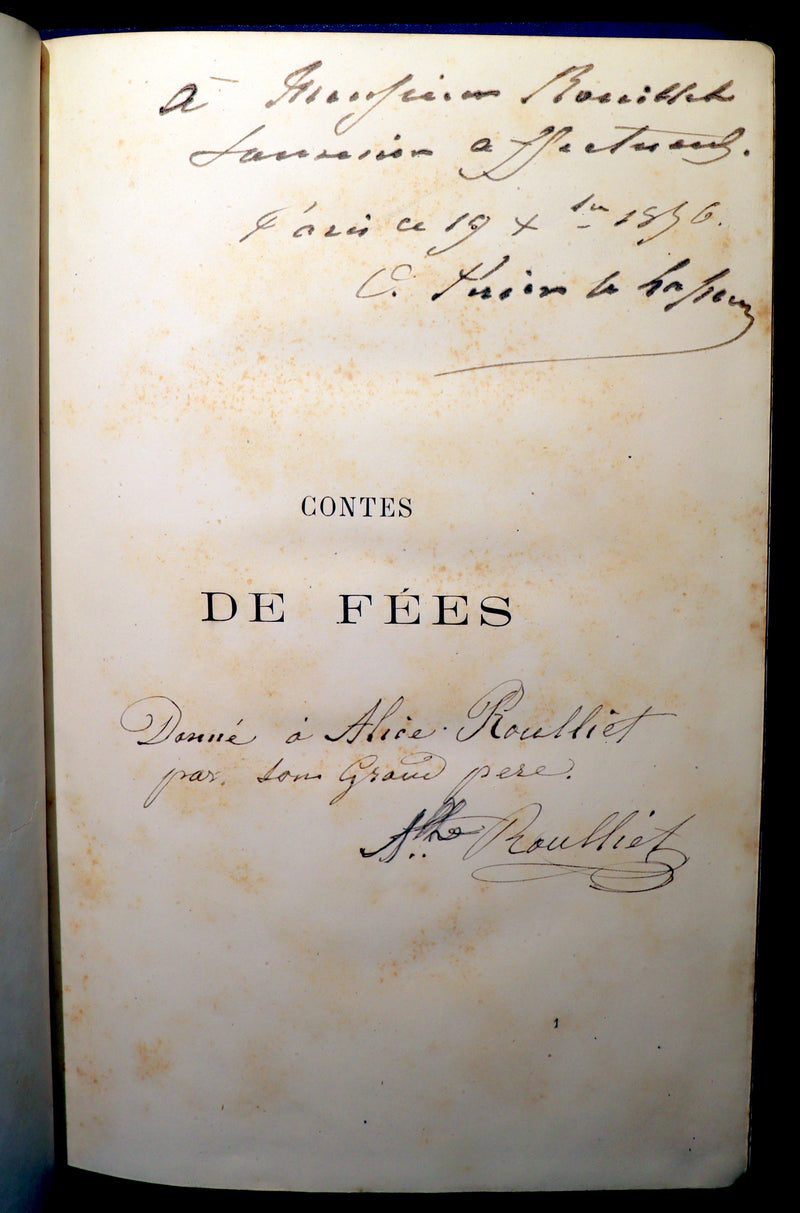 1876 Scarce French Book - CONTES DE FÉES - Fairy Tales signed by Madame Le Lasseur née Perier. Illustrated by Bertall.