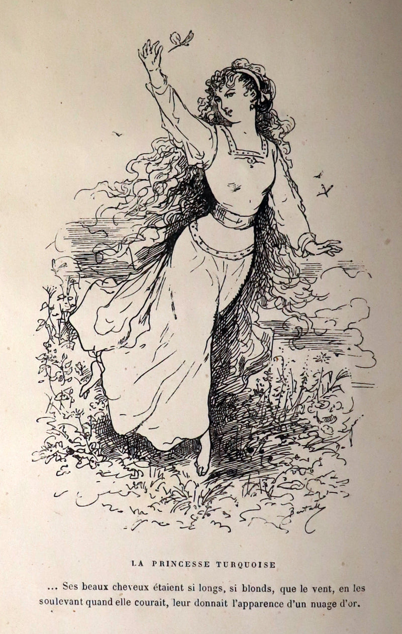 1876 Scarce French Book - CONTES DE FÉES - Fairy Tales signed by Madame Le Lasseur née Perier. Illustrated by Bertall.