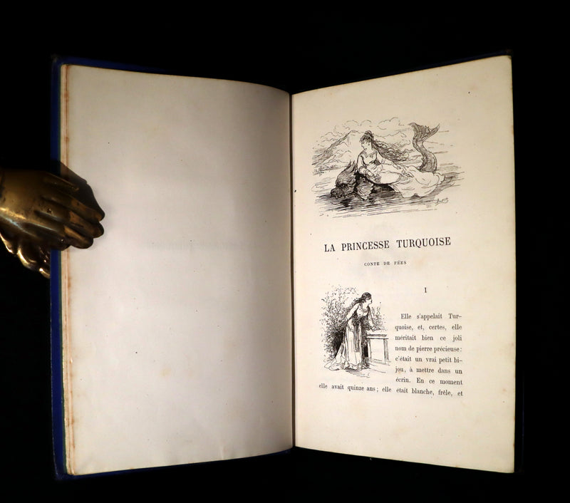 1876 Scarce French Book - CONTES DE FÉES - Fairy Tales signed by Madame Le Lasseur née Perier. Illustrated by Bertall.