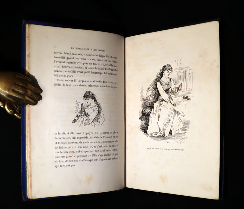 1876 Scarce French Book - CONTES DE FÉES - Fairy Tales signed by Madame Le Lasseur née Perier. Illustrated by Bertall.