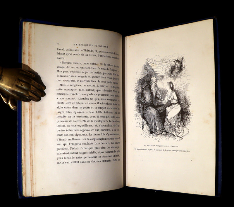 1876 Scarce French Book - CONTES DE FÉES - Fairy Tales signed by Madame Le Lasseur née Perier. Illustrated by Bertall.