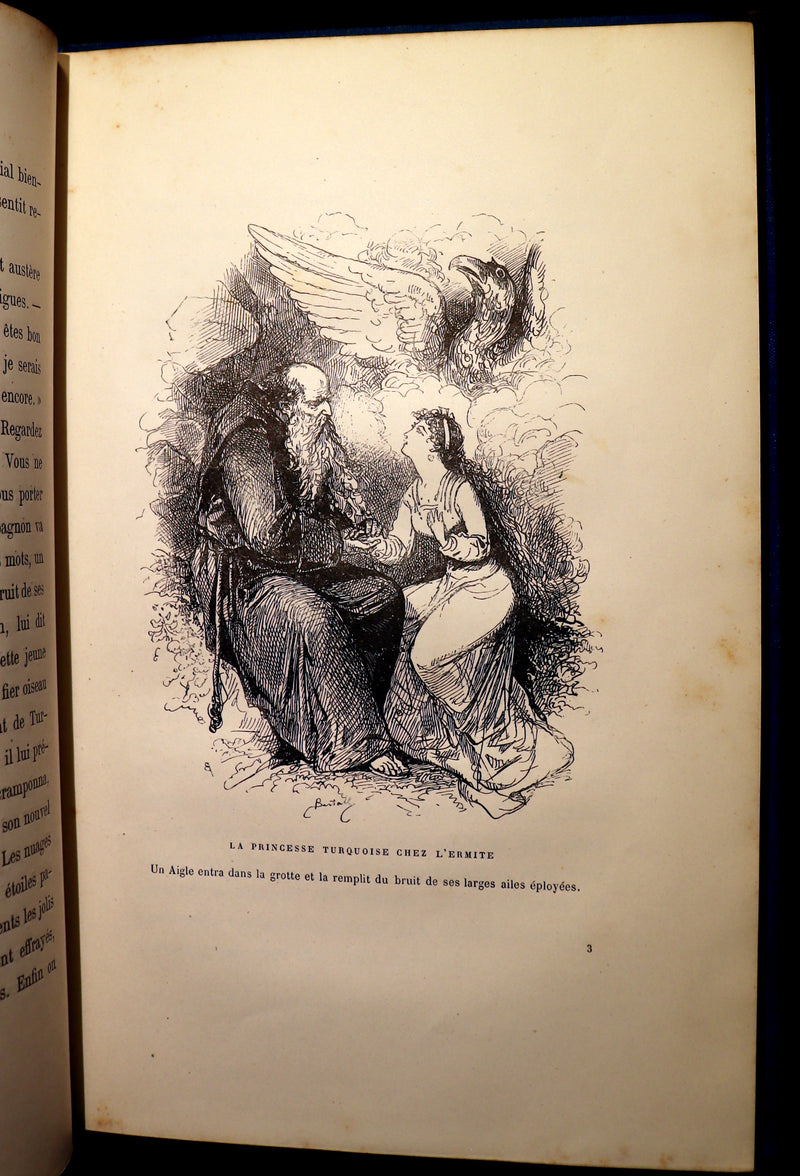 1876 Scarce French Book - CONTES DE FÉES - Fairy Tales signed by Madame Le Lasseur née Perier. Illustrated by Bertall.