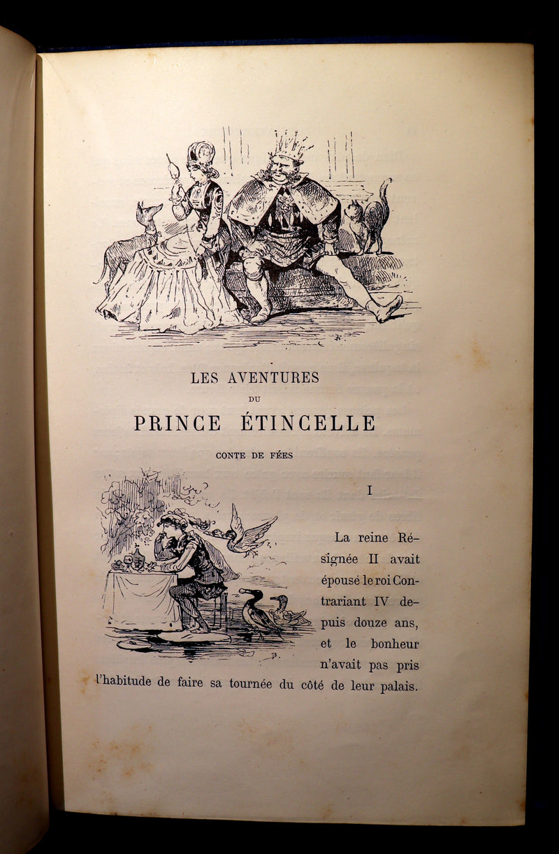 1876 Scarce French Book - CONTES DE FÉES - Fairy Tales signed by Madame Le Lasseur née Perier. Illustrated by Bertall.