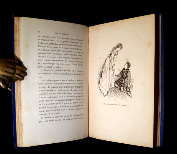1876 Scarce French Book - CONTES DE FÉES - Fairy Tales signed by Madame Le Lasseur née Perier. Illustrated by Bertall.