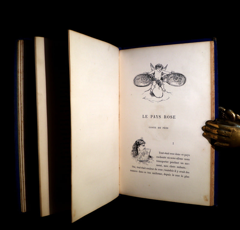 1876 Scarce French Book - CONTES DE FÉES - Fairy Tales signed by Madame Le Lasseur née Perier. Illustrated by Bertall.