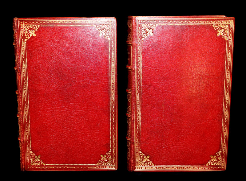 1884 Rare De La Fontaine Tales Book set beautifully bound by Sangorski & Sutcliffe illustrated by Eisen.
