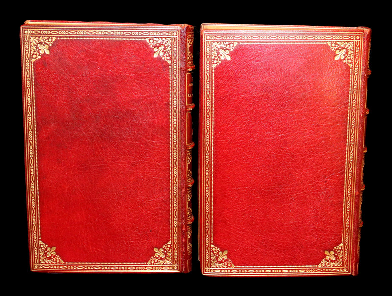 1884 Rare De La Fontaine Tales Book set beautifully bound by Sangorski & Sutcliffe illustrated by Eisen.