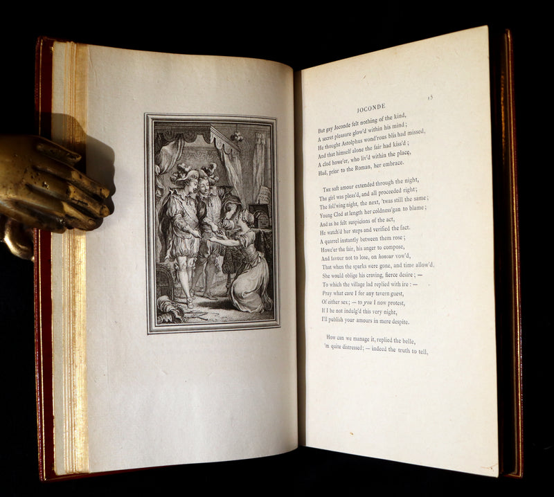 1884 Rare De La Fontaine Tales Book set beautifully bound by Sangorski & Sutcliffe illustrated by Eisen.