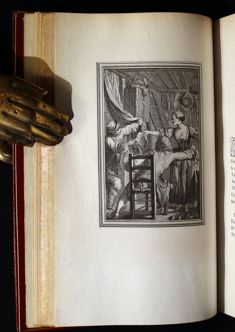 1884 Rare De La Fontaine Tales Book set beautifully bound by Sangorski & Sutcliffe illustrated by Eisen.