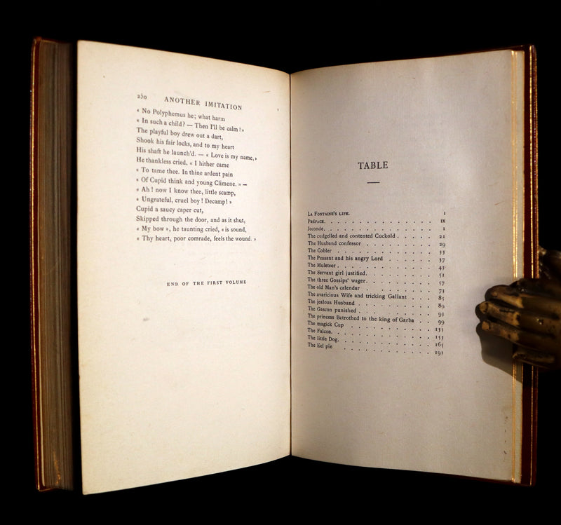 1884 Rare De La Fontaine Tales Book set beautifully bound by Sangorski & Sutcliffe illustrated by Eisen.