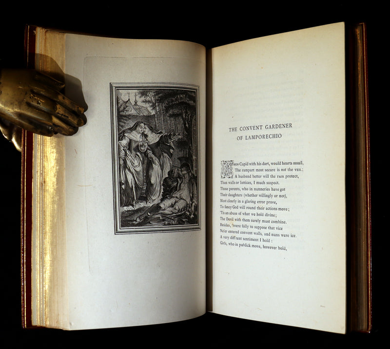 1884 Rare De La Fontaine Tales Book set beautifully bound by Sangorski & Sutcliffe illustrated by Eisen.