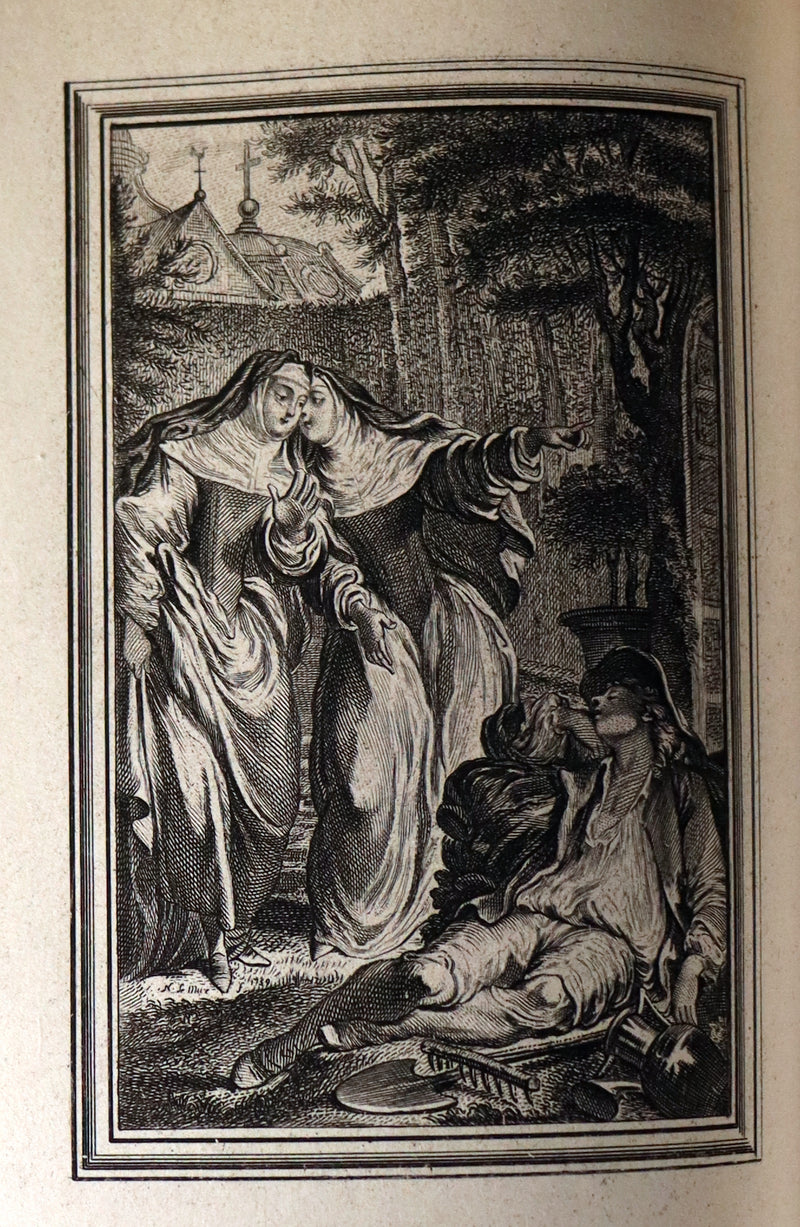 1884 Rare De La Fontaine Tales Book set beautifully bound by Sangorski & Sutcliffe illustrated by Eisen.