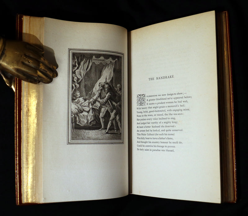 1884 Rare De La Fontaine Tales Book set beautifully bound by Sangorski & Sutcliffe illustrated by Eisen.