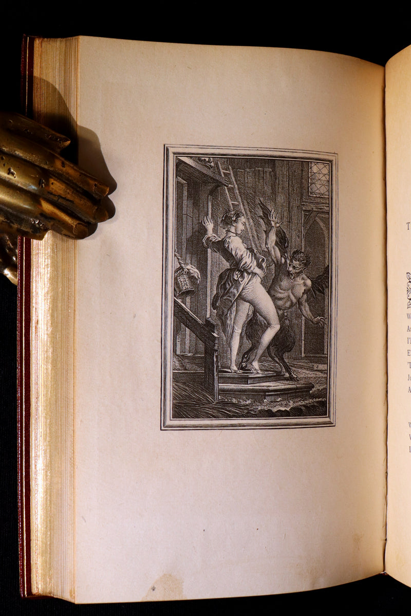 1884 Rare De La Fontaine Tales Book set beautifully bound by Sangorski & Sutcliffe illustrated by Eisen.