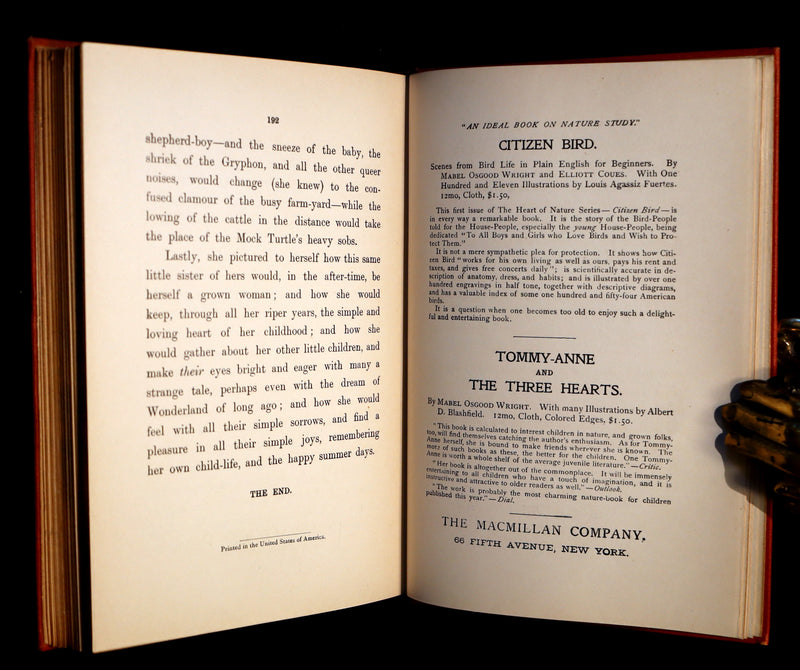 1915 Rare Book - ALICE'S ADVENTURES IN WONDERLAND by Lewis Carroll.