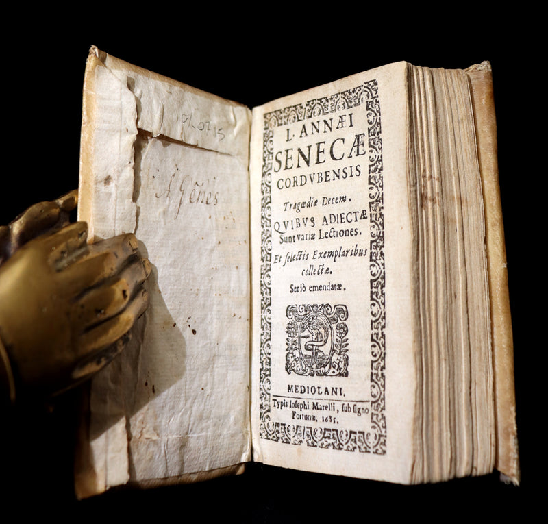 1685 Rare Latin Vellum Book - SENECA - L. Annæi Senecæ Cordubensis Tragœdiæ.