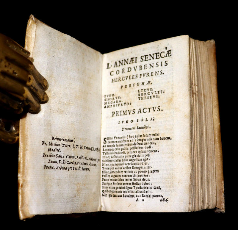 1685 Rare Latin Vellum Book - SENECA - L. Annæi Senecæ Cordubensis Tragœdiæ.