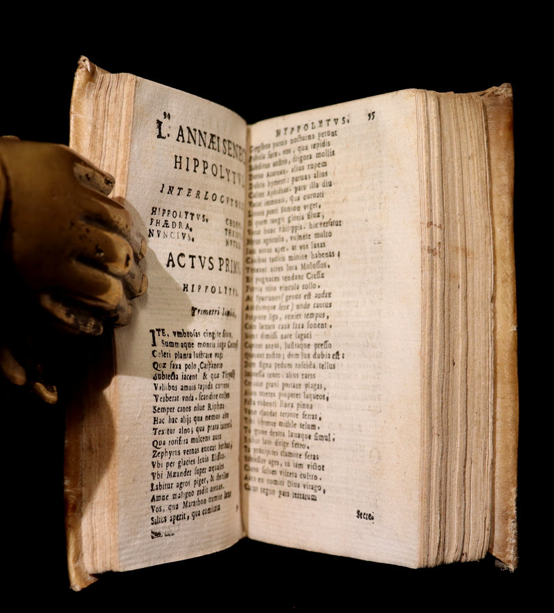 1685 Rare Latin Vellum Book - SENECA - L. Annæi Senecæ Cordubensis Tragœdiæ.