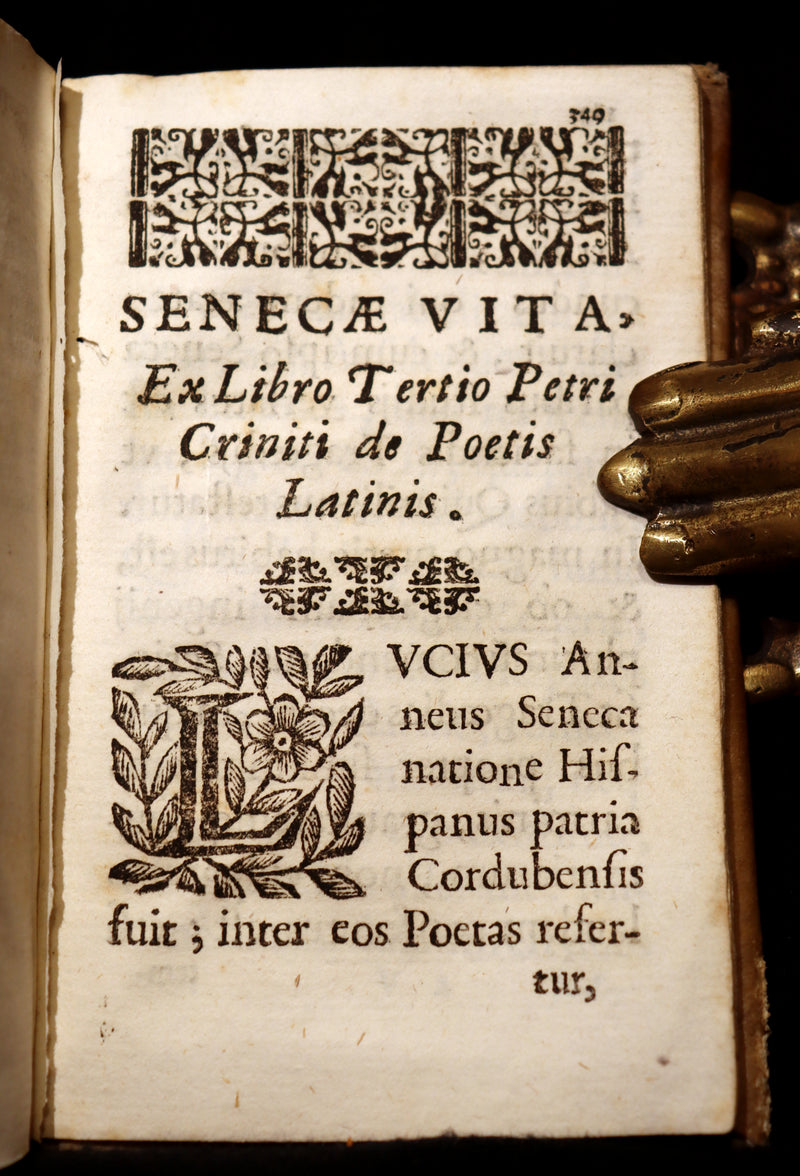 1685 Rare Latin Vellum Book - SENECA - L. Annæi Senecæ Cordubensis Tragœdiæ.