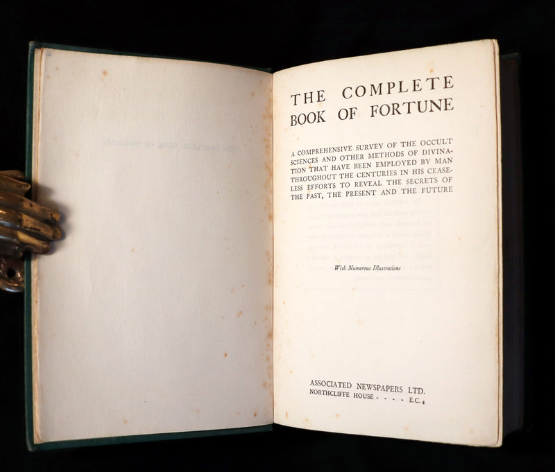 1930 Scarce Book - The Complete Book of Fortune A Comprehensive Survey Of The Occult Sciences & Other Methods Of Divination.