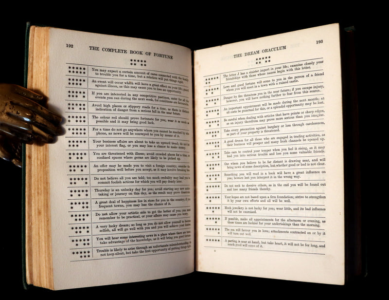 1930 Scarce Book - The Complete Book of Fortune A Comprehensive Survey Of The Occult Sciences & Other Methods Of Divination.