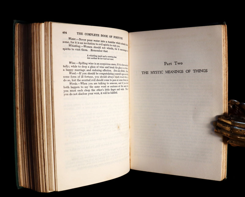 1930 Scarce Book - The Complete Book of Fortune A Comprehensive Survey Of The Occult Sciences & Other Methods Of Divination.