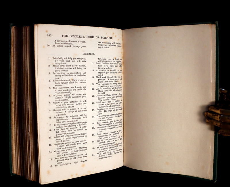 1930 Scarce Book - The Complete Book of Fortune A Comprehensive Survey Of The Occult Sciences & Other Methods Of Divination.