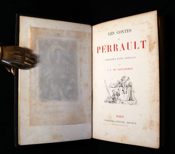 1870 Rare illustrated French Book ~ Contes de Perrault - Fairy Tales illustrated by Lefrancq & Desandre.
