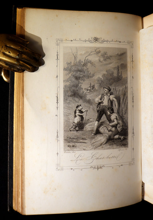 1870 Rare illustrated French Book ~ Contes de Perrault - Fairy Tales illustrated by Lefrancq & Desandre.