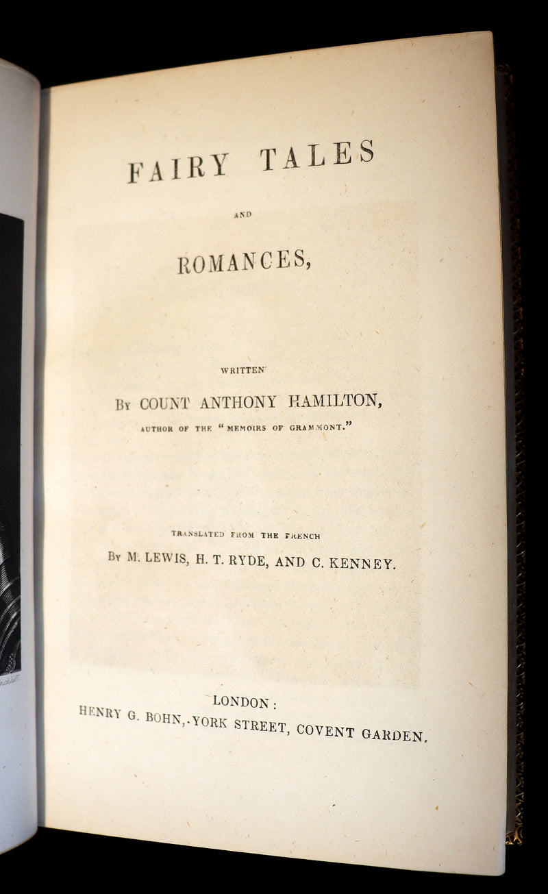 1849 Beautiful Zaehnsdorf Binding - FAIRY TALES and Romances by Count Anthony Hamilton.