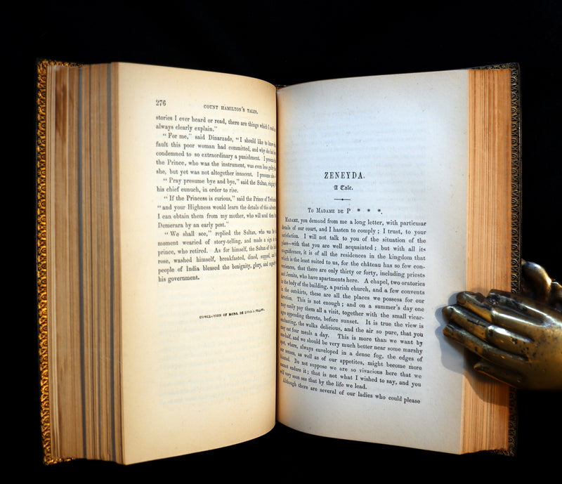 1849 Beautiful Zaehnsdorf Binding - FAIRY TALES and Romances by Count Anthony Hamilton.