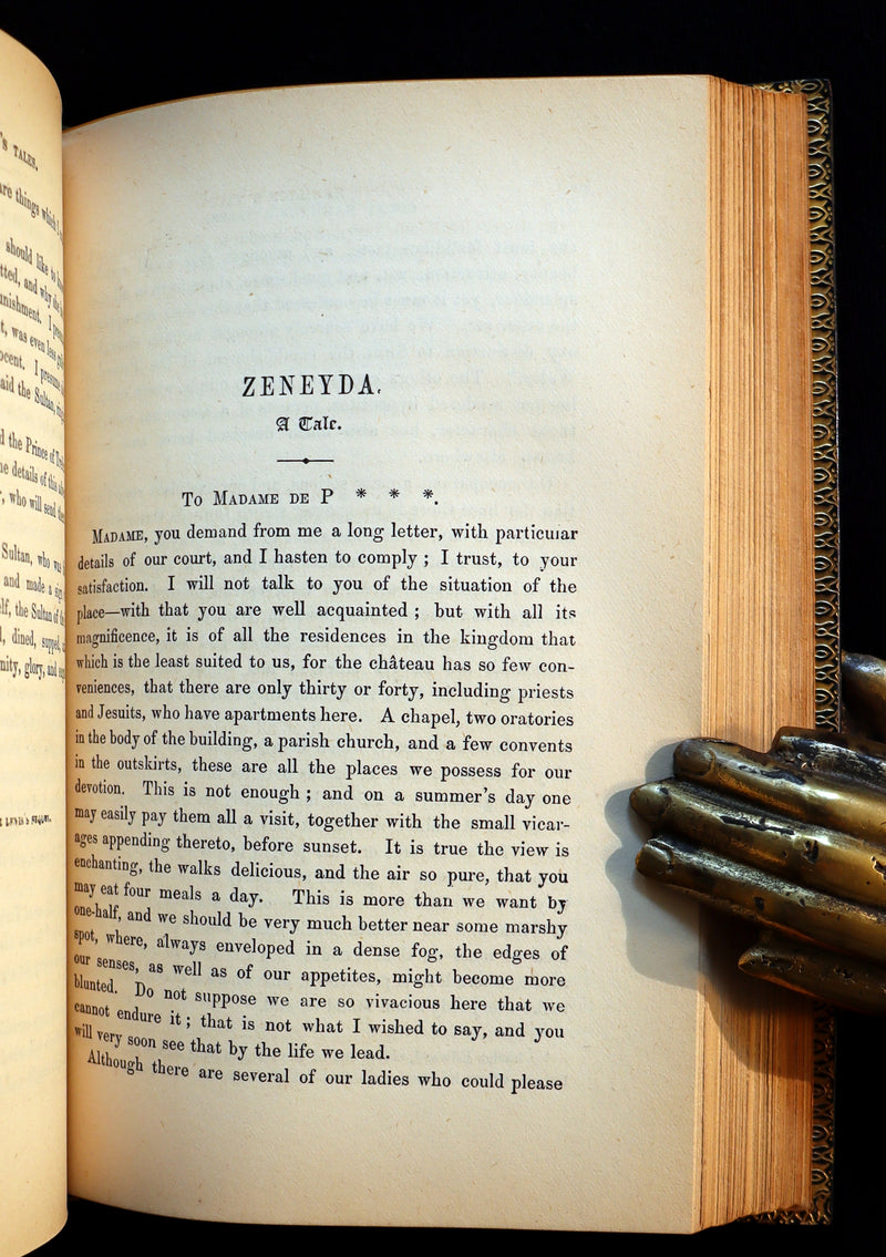 1849 Beautiful Zaehnsdorf Binding - FAIRY TALES and Romances by Count Anthony Hamilton.